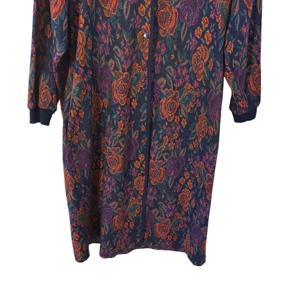 Vintage Kathleen Usherwood for Periphery Floral Knit Button Front Sweater Coat - Picture 5 of 16